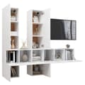 Miniatyrbilde 3 av 11: vidaXL TV-benksett 7 deler hvit sponplate