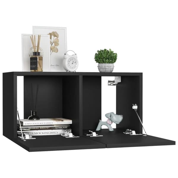 vidaXL væghængt tv-skab 60x30x30 cm sort