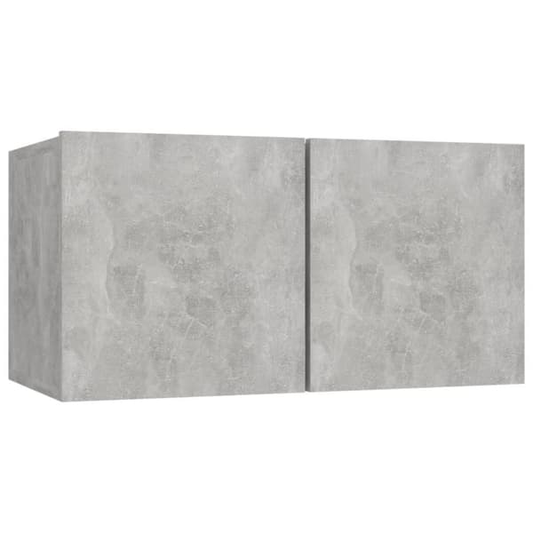 vidaXL Hengende TV-benk betonggrå 60x30x30 cm