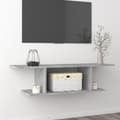 Miniatyrbilde 8 av 8: vidaXL Vegghengt TV-benk betonggrå 103x30x26,5 cm