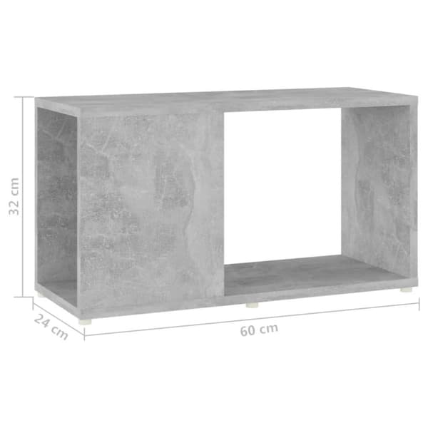 vidaXL TV-bänk betonggrå 60x24x32 cm spånskiva