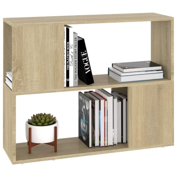 vidaXL TV-benk sonoma eik 80x24x63 cm konstruert tre