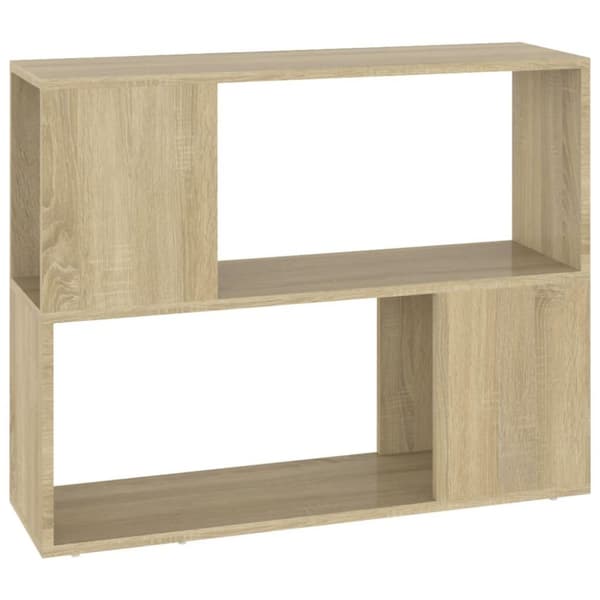 vidaXL TV-benk sonoma eik 80x24x63 cm konstruert tre