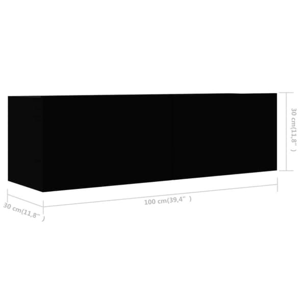 vidaXL tv-skabe 4 stk. 100x30x30 cm spånplade Sort