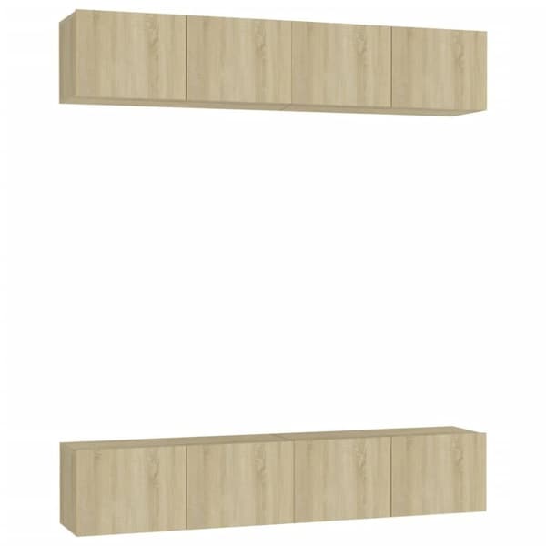 vidaXL TV-skåp 4 delar sonoma-ek 80x30x30 cm spånskiva