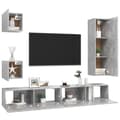 Miniatyrbilde 3 av 10: vidaXL TV-benksett 5 deler betonggrå sponplate