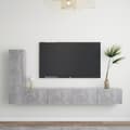 Miniatyrbilde 8 av 9: vidaXL TV-benksett 3 deler betonggrå sponplate