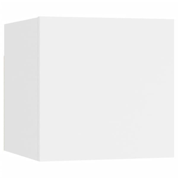 vidaXL TV-benksett 4 deler hvit sponplate