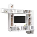 Miniatyrbild 3 av 11: vidaXL TV-skåp 9 delar vit spånskiva