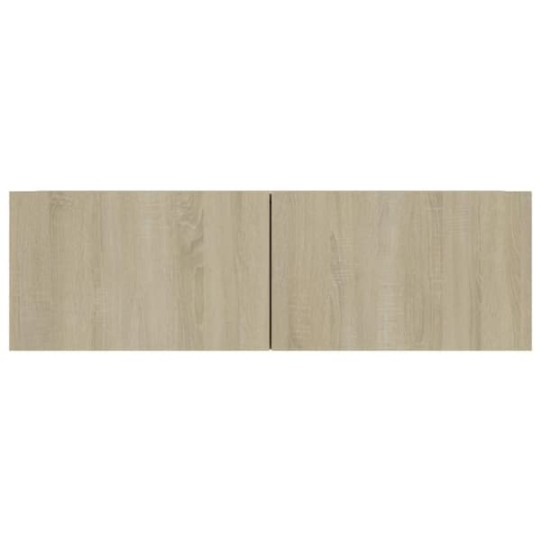 vidaXL TV-benker 4 stk hvit og sonoma eik 100x30x30 cm sponplate