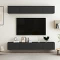 Miniatyrbild 9 av 10: vidaXL TV-skåp 4 st svart 100x30x30 cm spånskiva