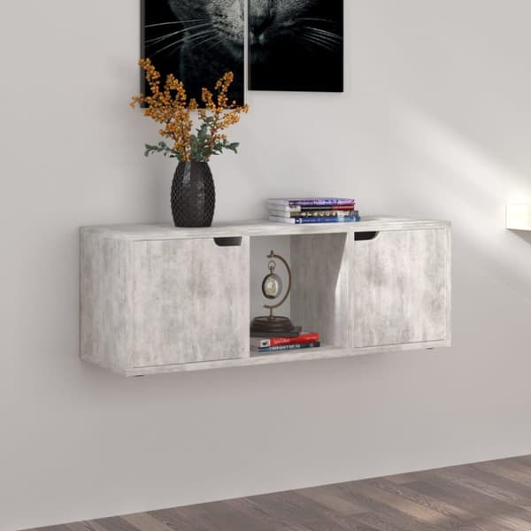vidaXL TV-bänk betong 88,5x27,5x30,5 cm spånskiva