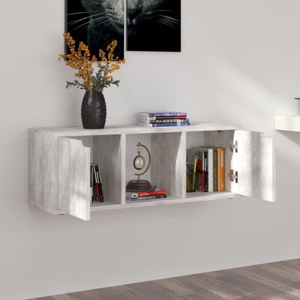 vidaXL TV-bänk betong 88,5x27,5x30,5 cm spånskiva