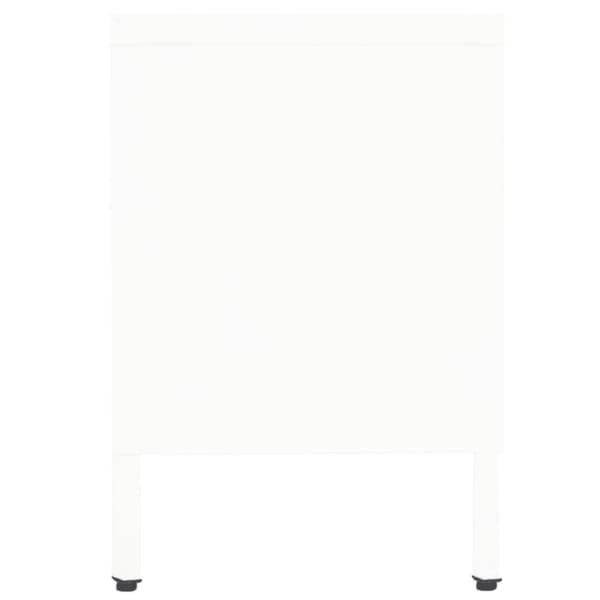vidaXL TV-benk hvit 90x30x44 cm stål og glass