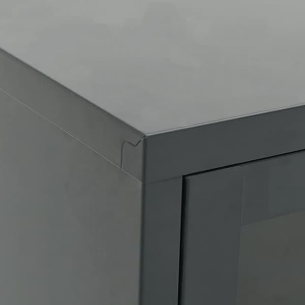 vidaXL TV-benk antrasitt 90x30x44 cm stål og glass