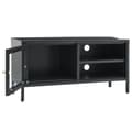 Miniatyrbilde 8 av 11: vidaXL TV-benk antrasitt 90x30x44 cm stål og glass