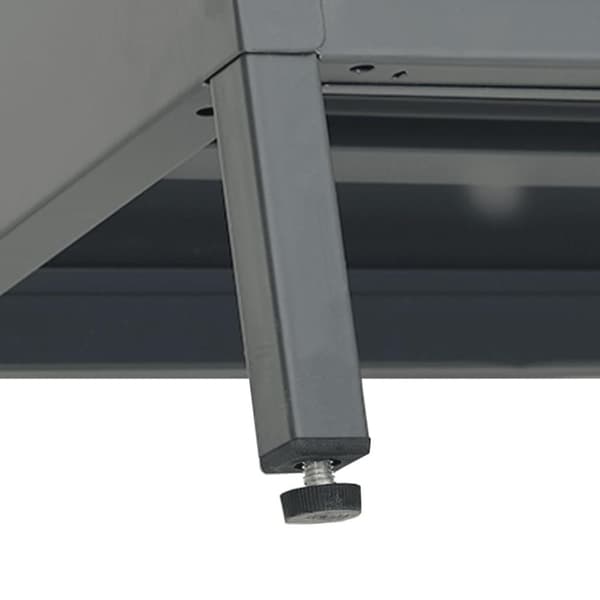 vidaXL TV-benk antrasitt 90x30x44 cm stål og glass