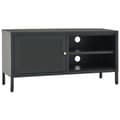 Miniatyrbilde 2 av 11: vidaXL TV-benk antrasitt 90x30x44 cm stål og glass