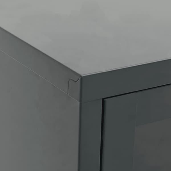 vidaXL tv-skab 105x35x52 cm stål og glas antracitgrå