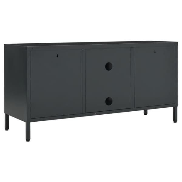 vidaXL tv-skab 105x35x52 cm stål og glas antracitgrå