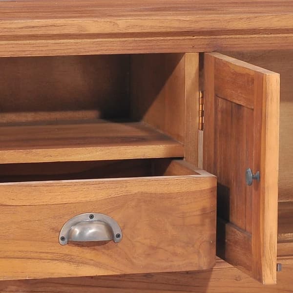vidaXL TV-benk 100x30x40 cm heltre teak