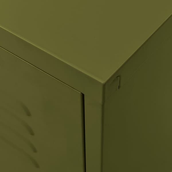 vidaXL Tv-bänk olivgrön 105x35x50 cm stål