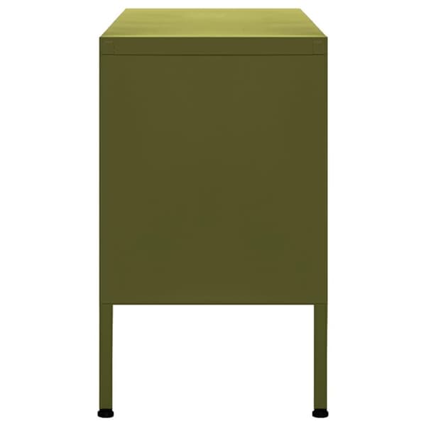 vidaXL Tv-bänk olivgrön 105x35x50 cm stål