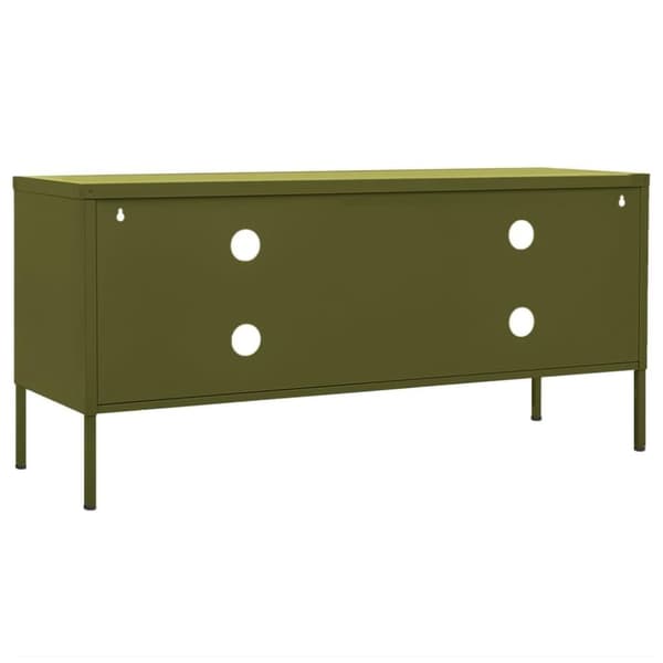 vidaXL Tv-bänk olivgrön 105x35x50 cm stål
