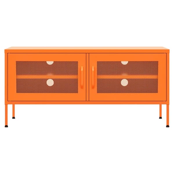 vidaXL TV-benk oransje 105x35x50 cm stål
