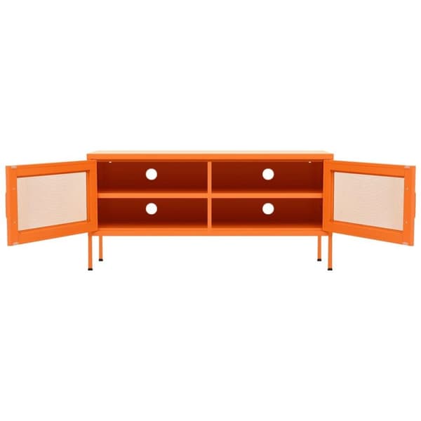 vidaXL TV-benk oransje 105x35x50 cm stål