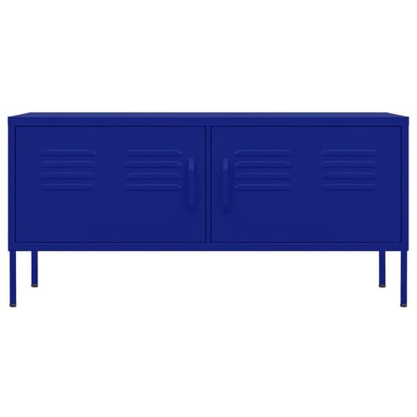 vidaXL TV-benk marineblå 105x35x50 cm stål