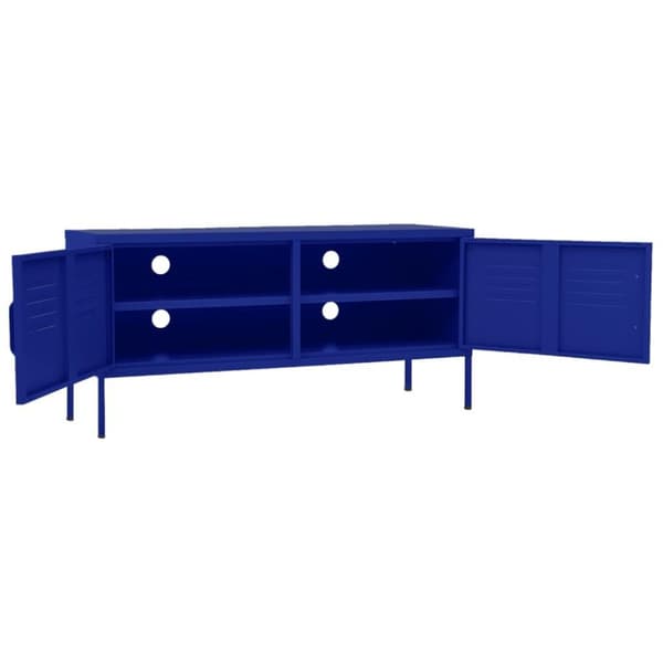 vidaXL TV-benk marineblå 105x35x50 cm stål