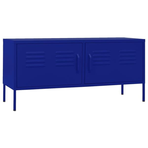 vidaXL TV-benk marineblå 105x35x50 cm stål