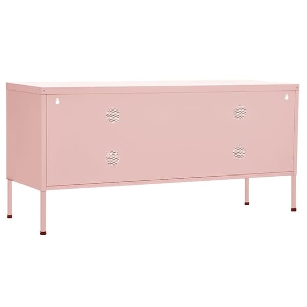 vidaXL TV-benk rosa 105x35x50 cm stål