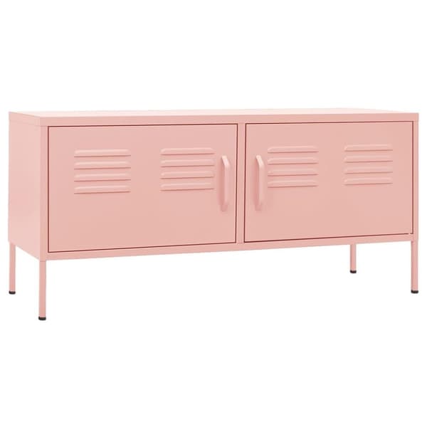 vidaXL TV-benk rosa 105x35x50 cm stål