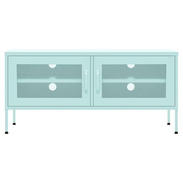 vidaXL Tv-bänk mintgrön 105x35x50 cm stål