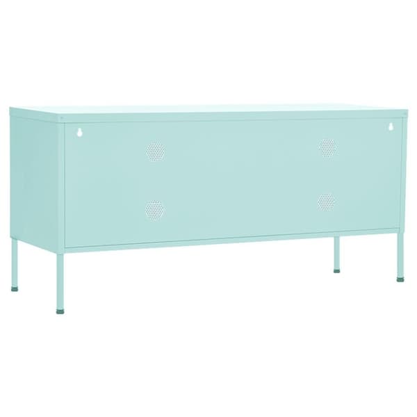 vidaXL Tv-bänk mintgrön 105x35x50 cm stål