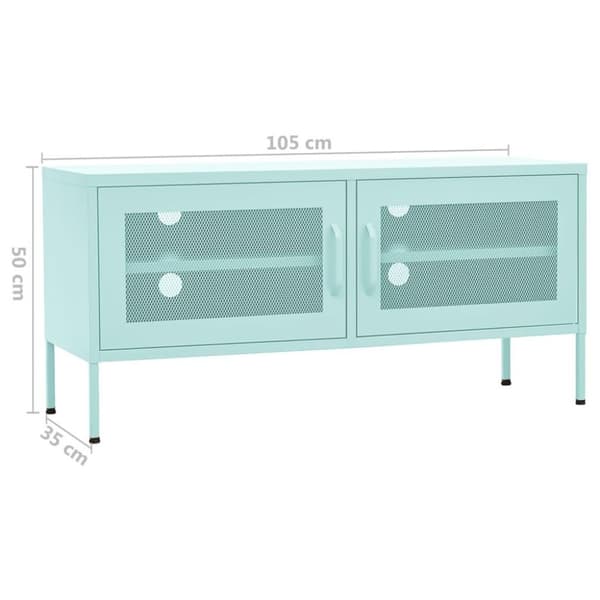 vidaXL Tv-bänk mintgrön 105x35x50 cm stål