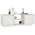 Miniatyrbilde 4 av 10: vidaXL TV-benk 110x30x40 cm heltre furu hvit