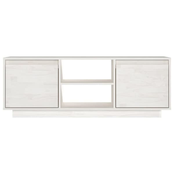 vidaXL TV-benk 110x30x40 cm heltre furu hvit
