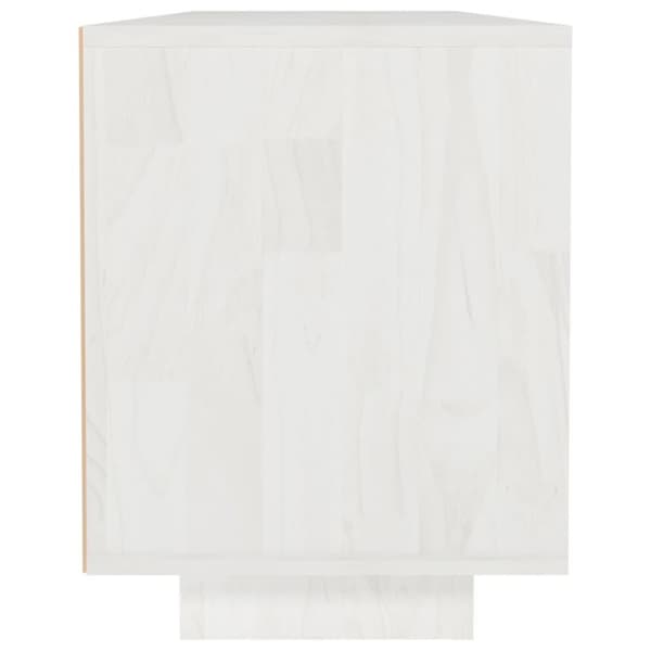 vidaXL TV-benk 110x30x40 cm heltre furu hvit