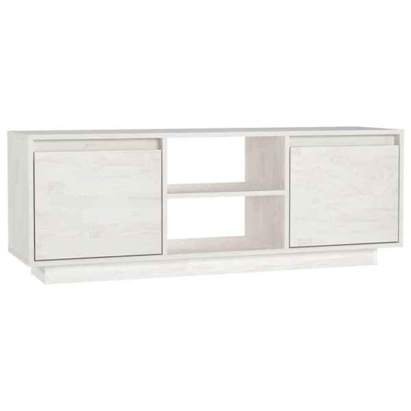 vidaXL TV-benk 110x30x40 cm heltre furu hvit