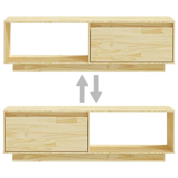 vidaXL TV-benk 110x30x33,5 cm heltre furu
