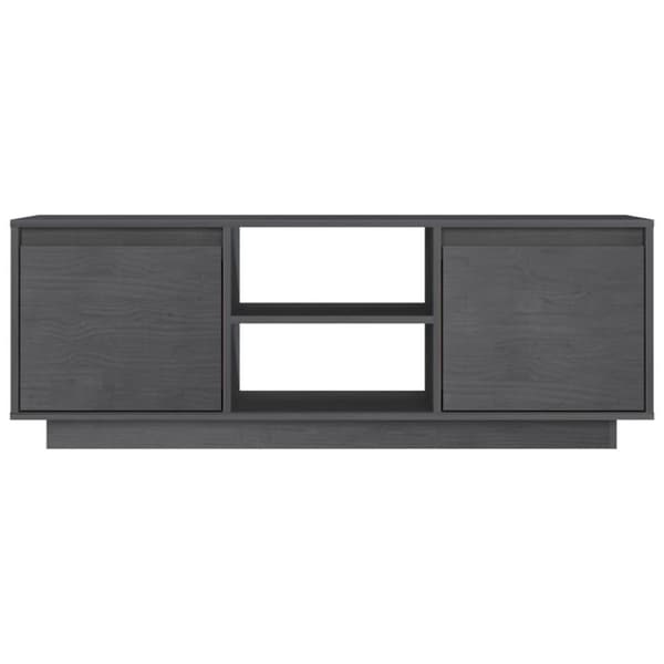 vidaXL TV-bänk grå 110x30x40 cm massiv furu
