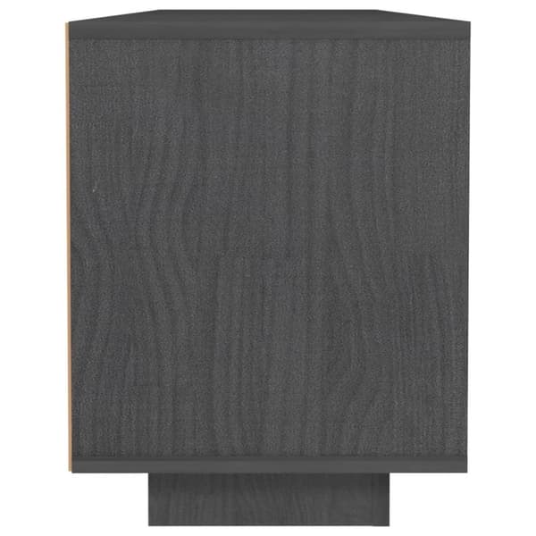 vidaXL TV-bänk grå 110x30x40 cm massiv furu