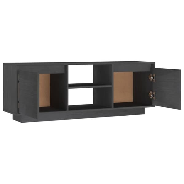 vidaXL TV-bänk grå 110x30x40 cm massiv furu