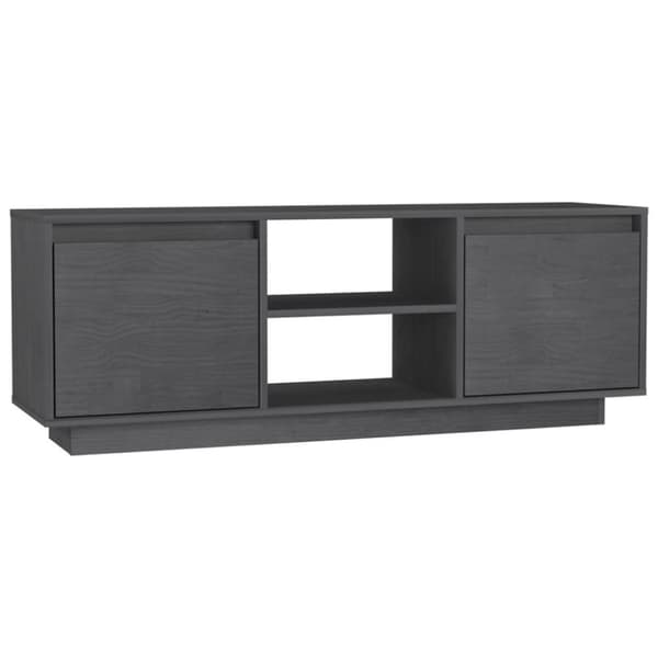 vidaXL TV-bänk grå 110x30x40 cm massiv furu