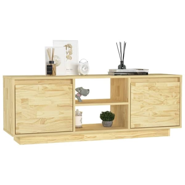vidaXL tv-bord 110x30x40 cm massivt fyrretræ