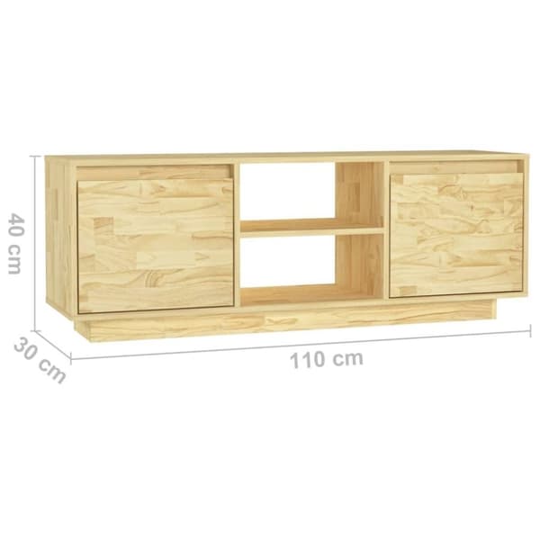 vidaXL tv-bord 110x30x40 cm massivt fyrretræ