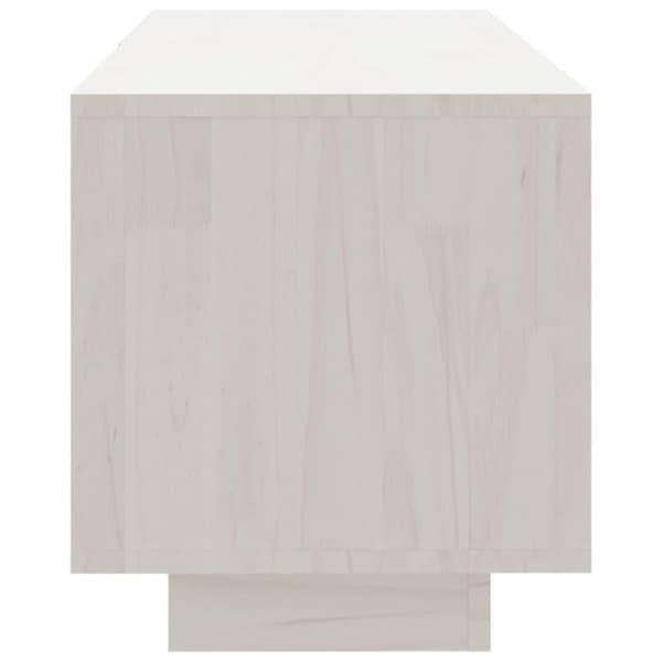 vidaXL TV-bänk vit 110x30x33,5 cm massiv furu